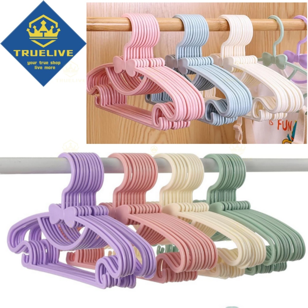Baby Clothing Hanging Rack - 30/20/10/5/1PC เสื้อผ้าเด็ก Racks ผ้าเช็ดตัวพลาสติกจอแสดงผลผ้าพันคอแขวนเสื้อผ้าเด็กเสื้อแขวนน่ารัก Bowknot แขวน