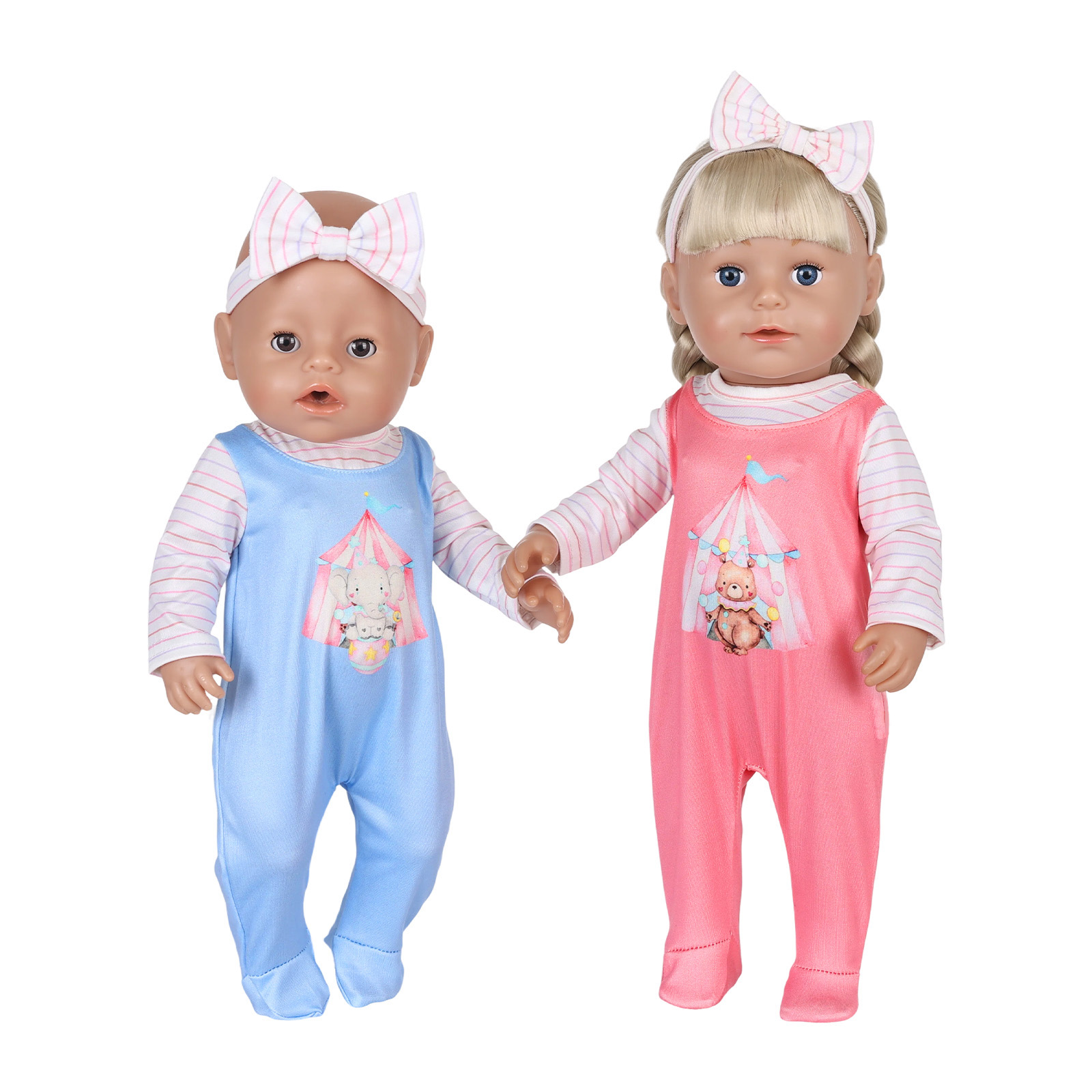 Baby Clothing Usa - เสื้อผ้าตุ๊กตาสำหรับ 16-18 นิ้ว 40-45 ซม.ตุ๊กตาเด็กชุดเสื้อผ้าลายละครสัตว์ตุ๊กตารีบอร์นตุ๊กตาเด็กของเล่นเด็กของขวัญวันเกิด