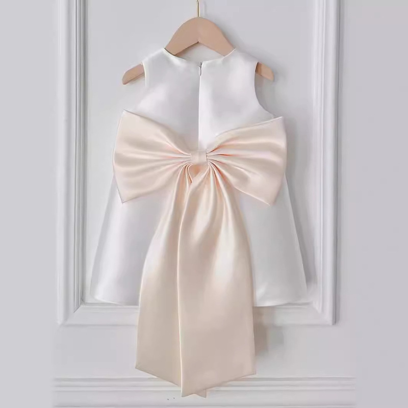 Baby Clothing High End - สาวอารมณ์ชุดเจ้าหญิง High-end เกาหลี A-Line ชุดโบว์หนึ่งปีชุดวันเกิดเด็กทารก