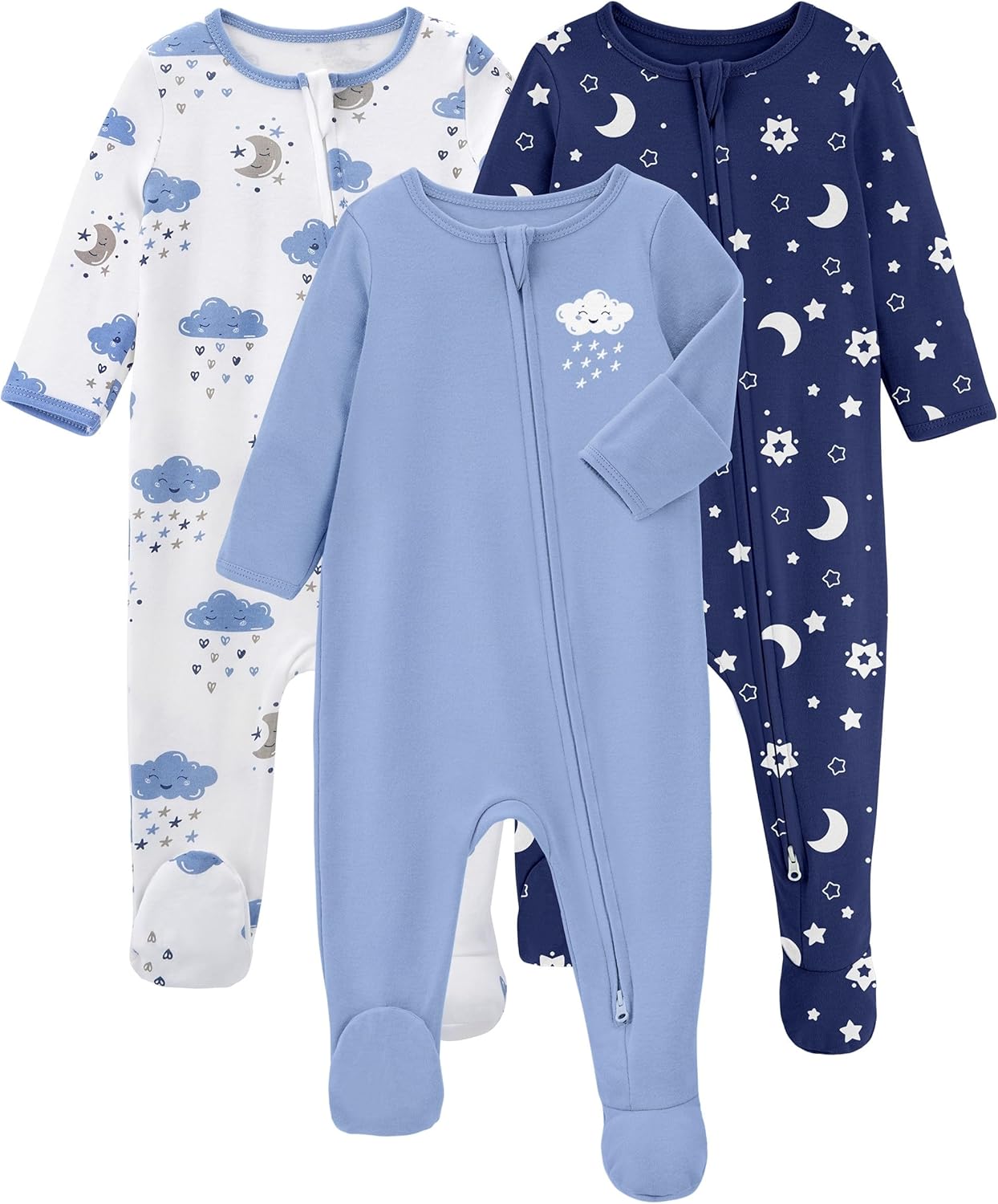 Baby Clothing Organic - ชุดนอนเด็กอ่อน 100% ผ้าฝ้ายออร์แกนิค สำหรับเด็กแรกเกิด 0-3 3-6