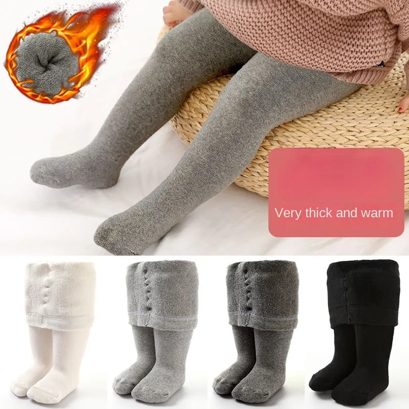 Baby Clothing Dividers - เด็กTightsฤดูหนาวฤดูใบไม้ร่วงสีทึบผ้าฝ้ายนุ่มหนาเด็กสาวTightsทารกแรกเกิดเด็กวัยหัดเดินแน่นBoyสาวPantyhoseเสื้อผ้า
