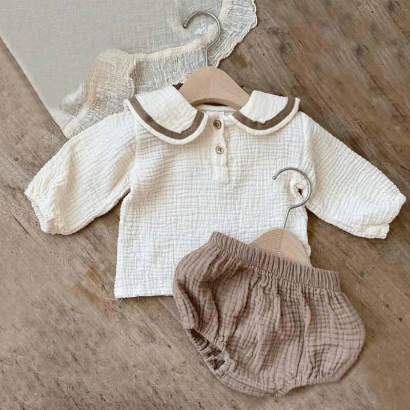 Baby Clothing Organic - เสื้อผ้าเด็กชุดสําหรับ 0-3Years ผ้าฝ้ายอินทรีย์ Navy Design เสื้อผ้าเด็กทารกเสื้อ