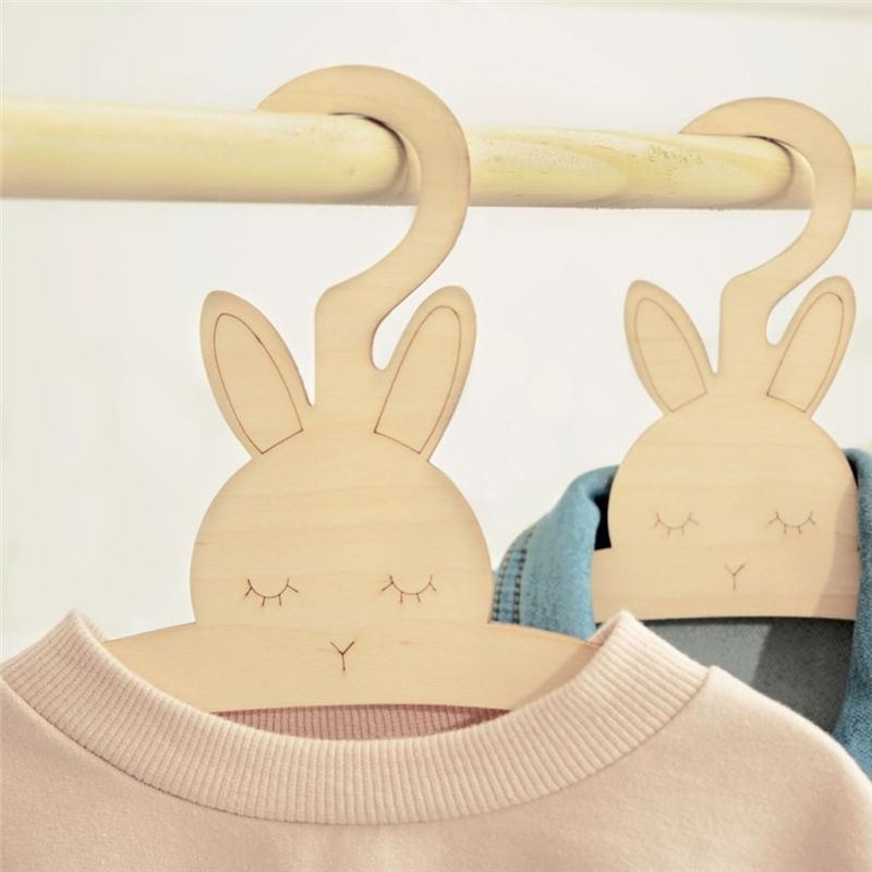 20 ชิ้น ไม้แขวนเสื้อไม้แบบน่าร - Baby Clothing Hanging Rack บทวิจารณ์และราคา
