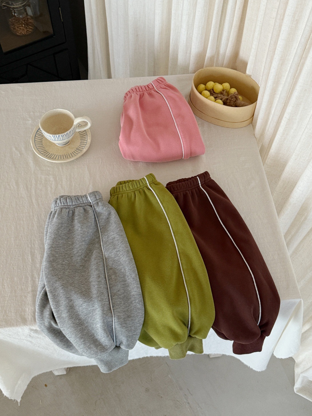 กางเกงวอร์มเด็กบุขนกำมะหยี่หนา - Baby Clothing Dividers บทวิจารณ์และราคา