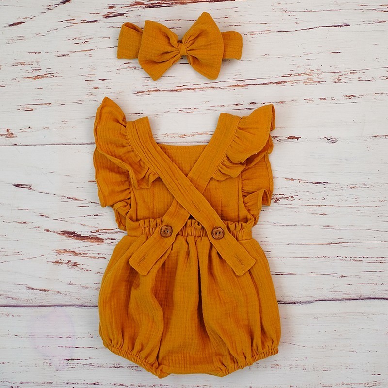 ชุดรอมเปอร์แต่งจีบสำหรับเด็กผ้ - Baby Clothing Organic บทวิจารณ์และราคา