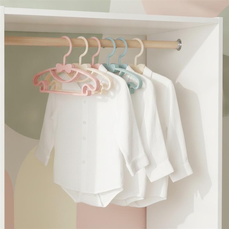 12 ชิ้น ชุดไม้แขวนเสื้อเด็กทาร - Baby Clothing Hanging Rack บทวิจารณ์และราคา